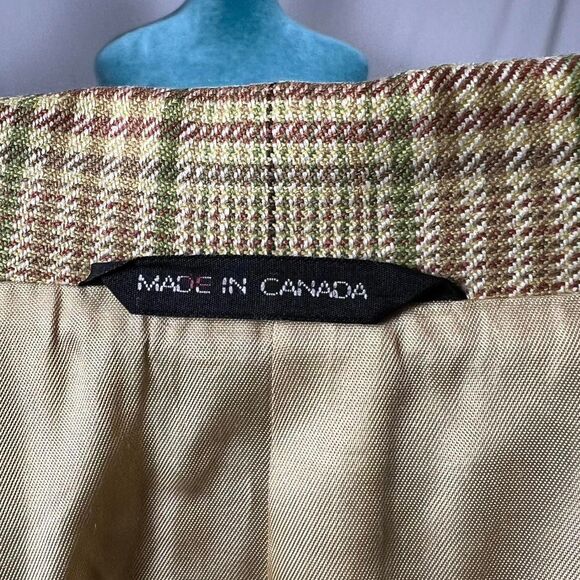 Vintage Women’s Aquascutum of London Plaid Wool Blazer (Made in Canada) small - Picture 7 of 8